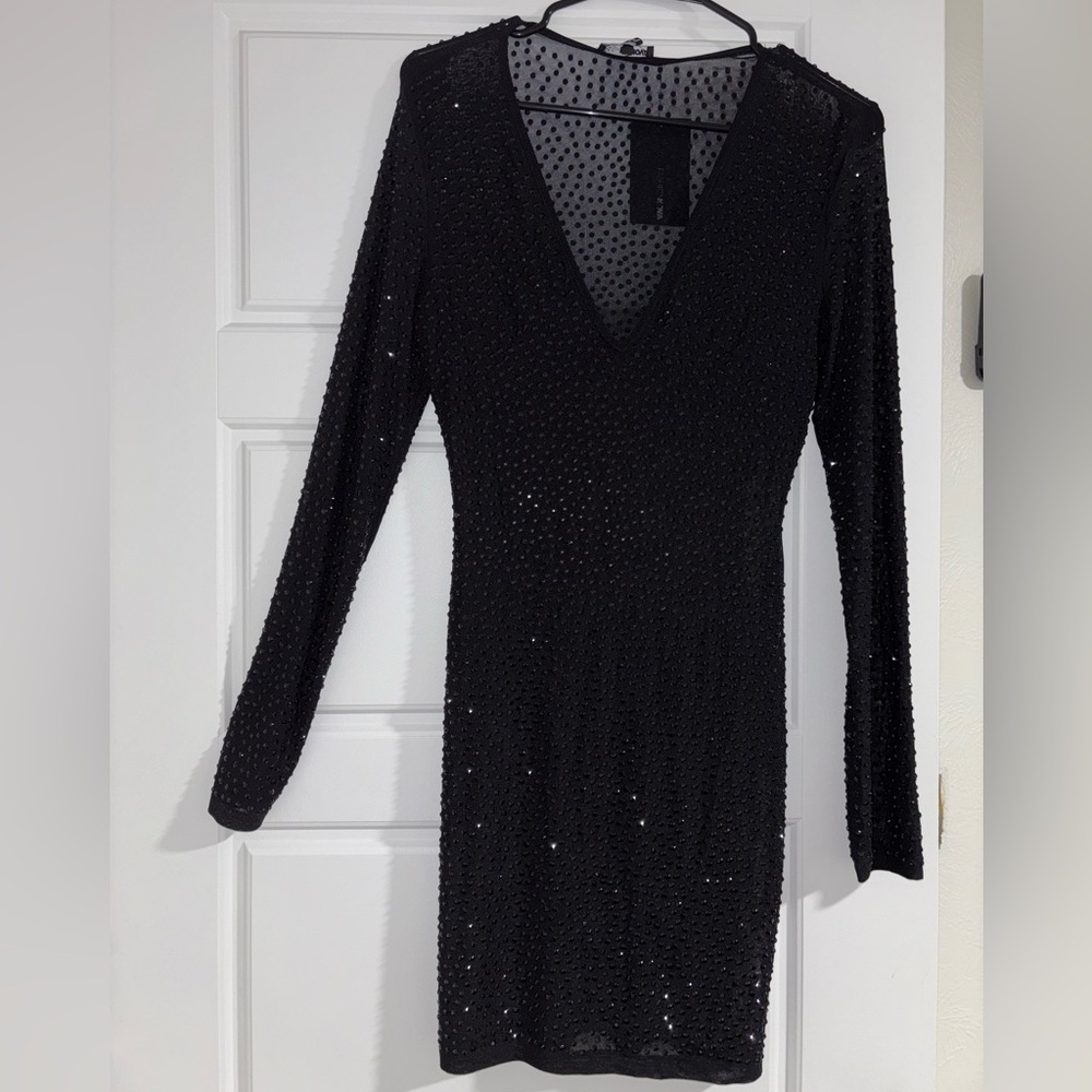 Fashion Nova Glittering Black Dress
